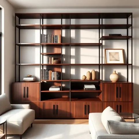 Elegancki regał do salonu