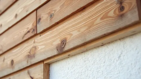 Elewacja drewniana na styropianie