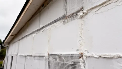 Elewacja na styropianie