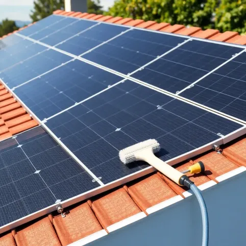 Jak myć panele fotowoltaiczne na dachu