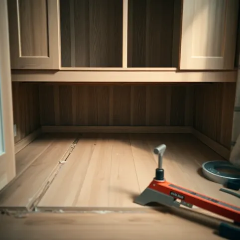 Jak wymienić panele pod szafą w zabudowie