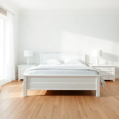 Jaka podłoga do białych mebli w sypialni