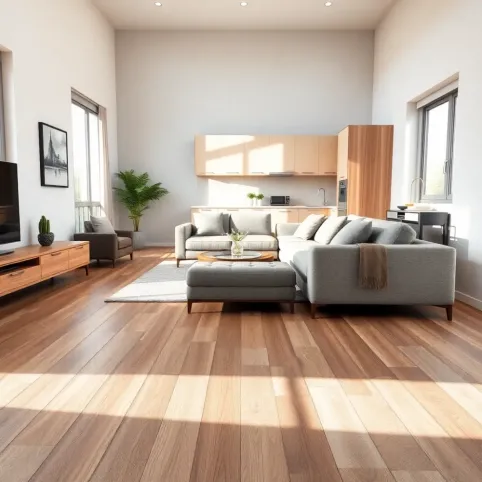 Jaka podłoga do salonu z aneksem