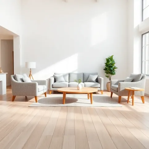 Jakie meble do jasnej podłogi w salonie