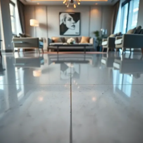 Jasne panele podłogowe w salonie