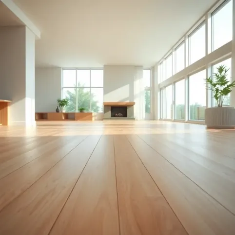 Jasne panele w salonie