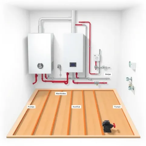 Kocioł gazowy ogrzewanie podłogowe schemat