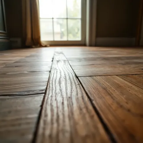 Krzywa podłoga w kamienicy