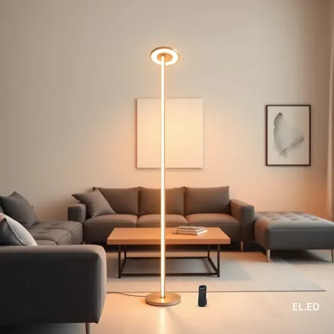 Lampa podłogowa LED z pilotem