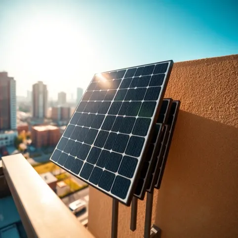 Małe panele słoneczne na balkon