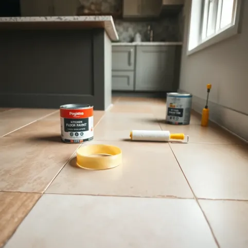 Malowanie płytek podłogowych w kuchni