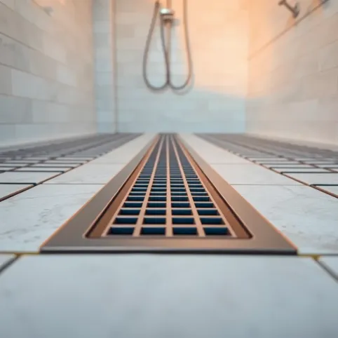 Montaż odpływ liniowy na ogrzewaniu podłogowym