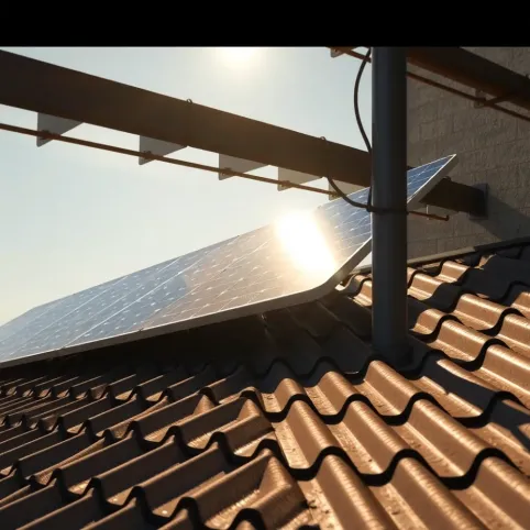 Montaż paneli fotowoltaicznych na eternicie