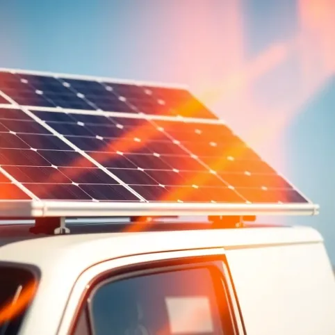 Montaż paneli fotowoltaicznych na przyczepie kempingowej