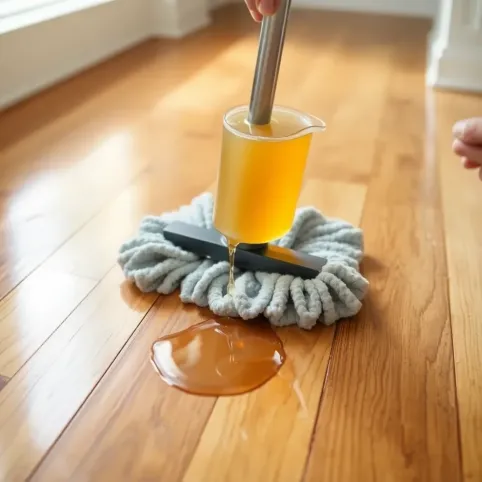 Mycie podłogi octem jabłkowym