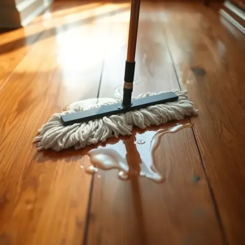 Mycie podłogi wodą z octem