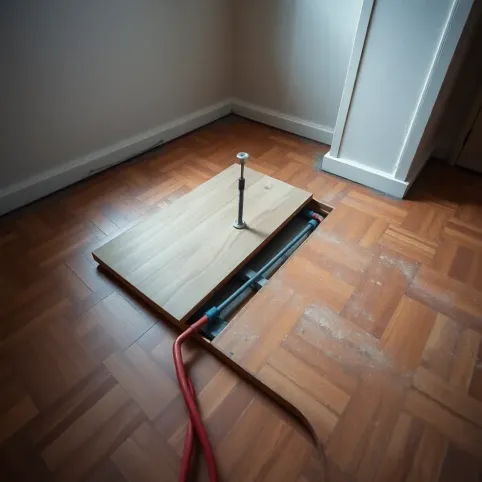 Nielegalne ogrzewanie podłogowe w bloku