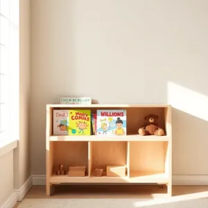Niski regał do pokoju dziecięcego