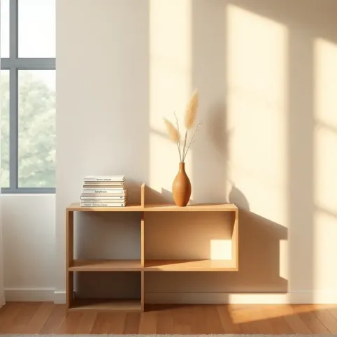 Nowoczesny regał na książki do salonu