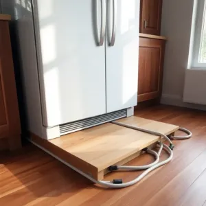 Ogrzewanie podłogowe pod lodówką