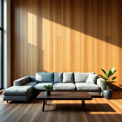 Panele drewniane na ścianę w salonie
