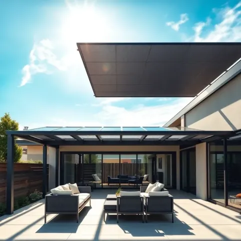 Panele fotowoltaiczne jako zadaszenie tarasu