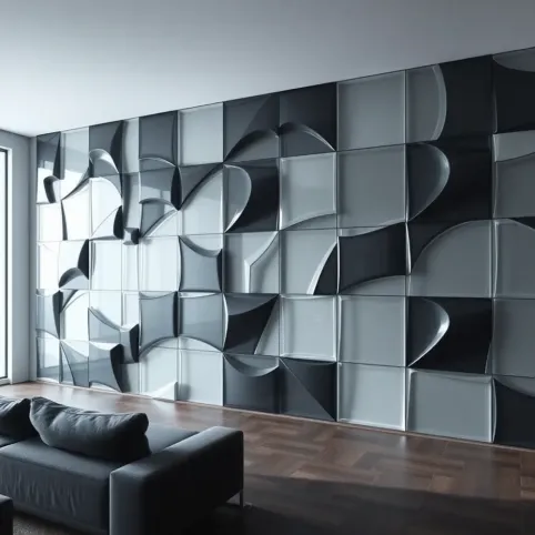 Panele szklane do salonu 3D