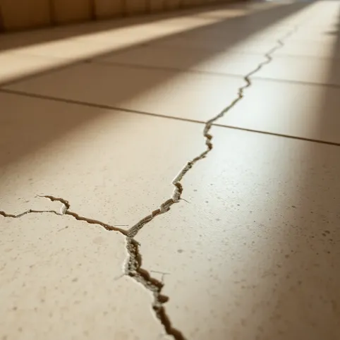 Pękające fugi ogrzewanie podłogowe