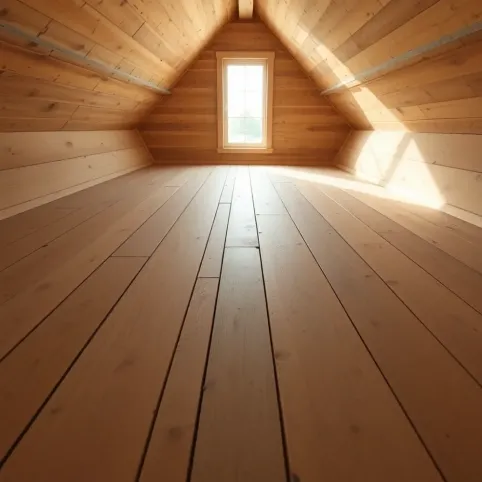 Podłoga na strychu z desek szalunkowych