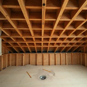 Podłoga w łazience na stropie drewnianym