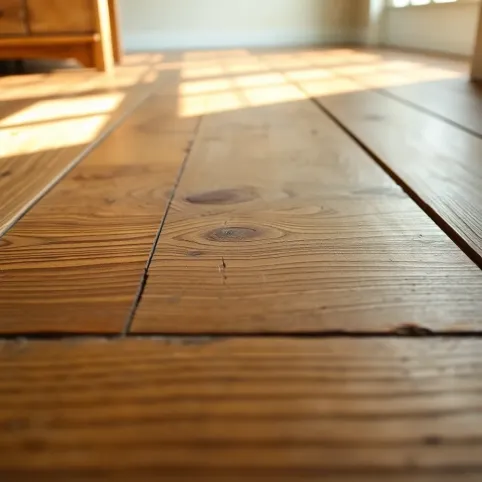 Podłoga z desek z tartaku