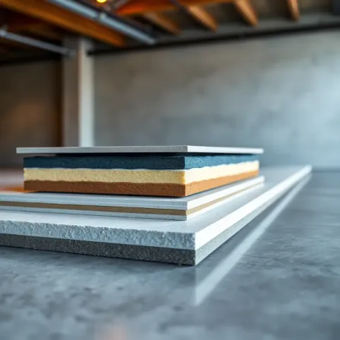 Przekrój posadzki w garażu