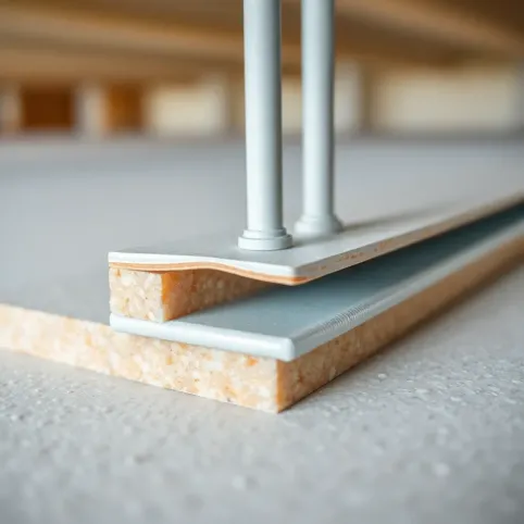 Przekrój przez ogrzewanie podłogowe