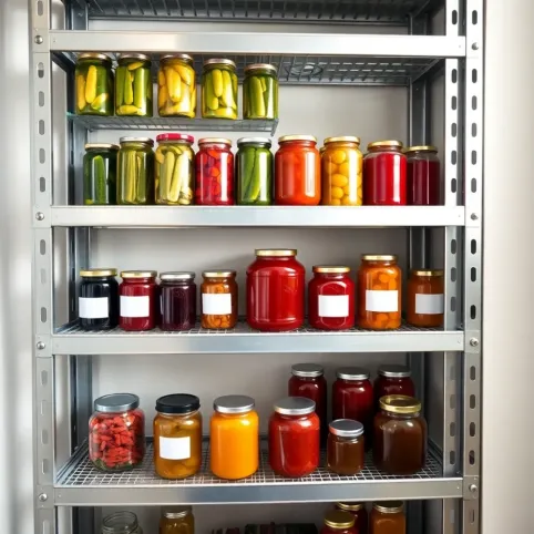 Regał do piwnicy na słoiki