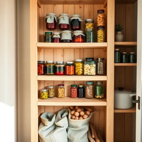 Regał drewniany do spiżarni