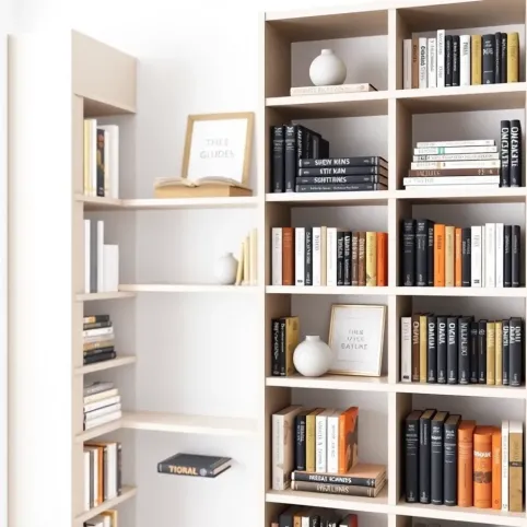 Regał na książki wąski wysoki