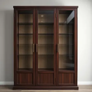 Regał z drzwiami szklanymi