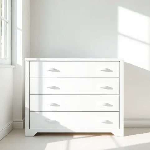 Regał z szufladami biały