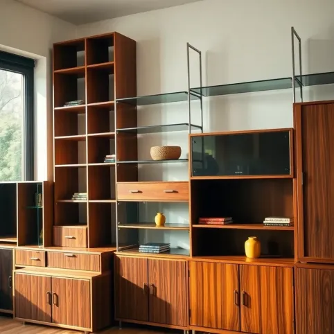 regały z lat 70tych