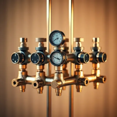 Rozdzielacz ogrzewania podłogowego schemat