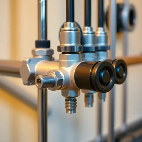 Rozdzielacz ogrzewania podłogowego z elektrozaworami