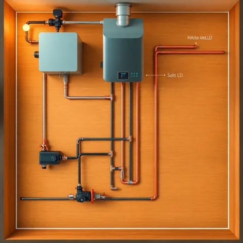Schemat ogrzewania podłogowego z piecem gazowym