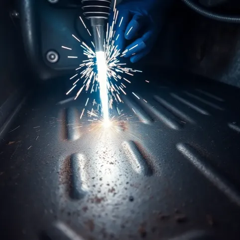 Spawanie podłogi w aucie