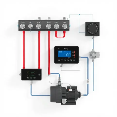 Sterowanie ogrzewaniem podłogowym schemat