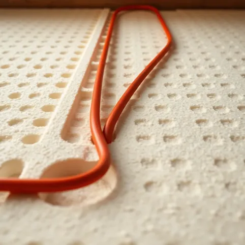 Styropian z rowkami pod ogrzewanie podłogowe