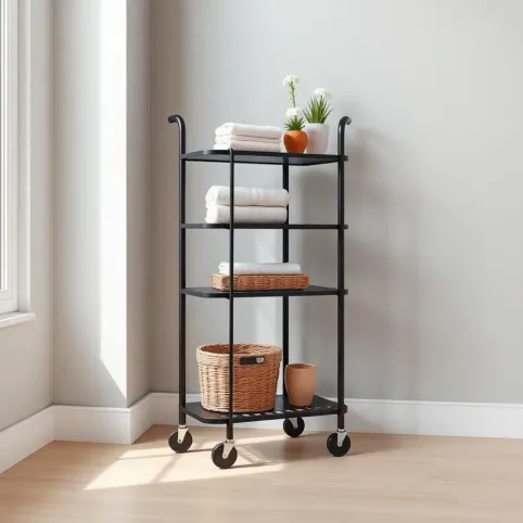 Wąski regał na kółkach