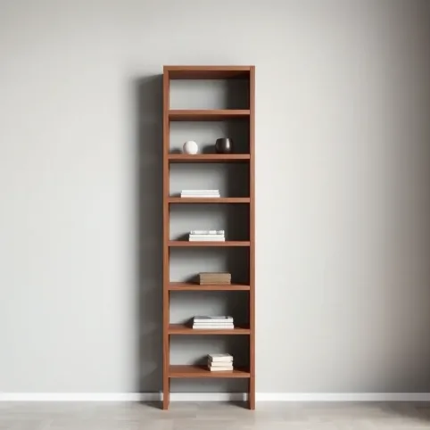 Wąski regał z półkami