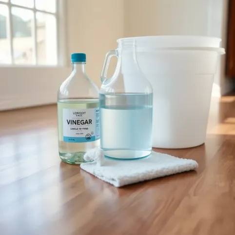 Wodą z octem do mycia paneli