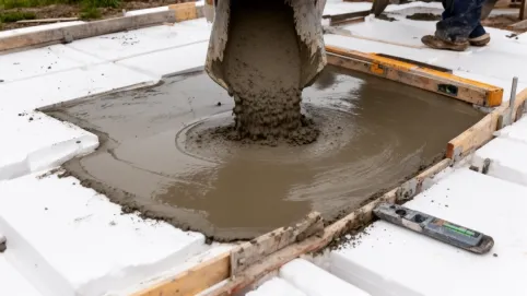 Wylewanie posadzki na styropianie