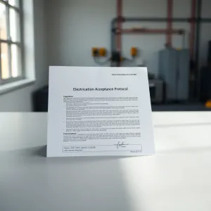 Wypełniony protokół odbioru instalacji elektrycznej